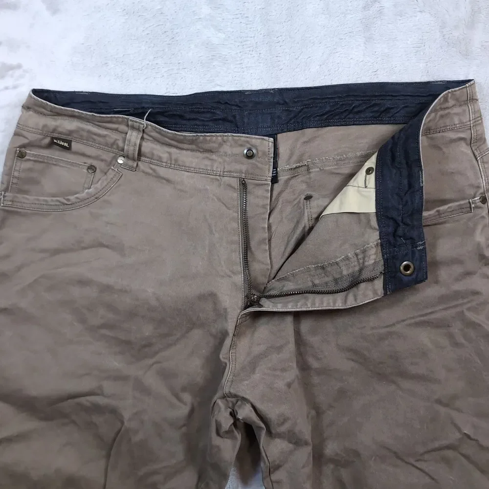 Kuhl Rydr Pants Mens 38x30‎ (38x29) Brown Outdoor Hiking Workwear Heavy Patina